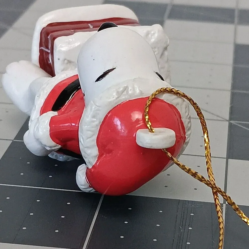 Peanuts Snoopy Whitman Christmas Ornaments PVC 1980's 1990's Snoopy Chimney